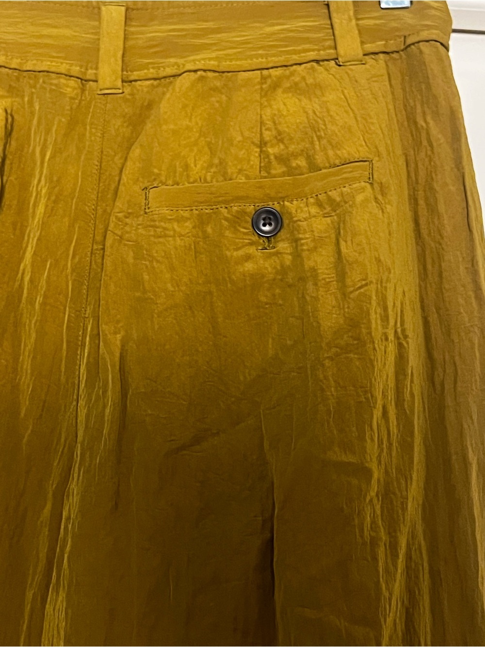 Madewell Drapey Cargo Lightweight Pleated Parachute Utility Mustard Pants Size 6 - Picture 8 of 12